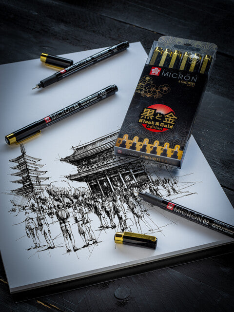 SAKURA PIGMA BLACK & GOLD