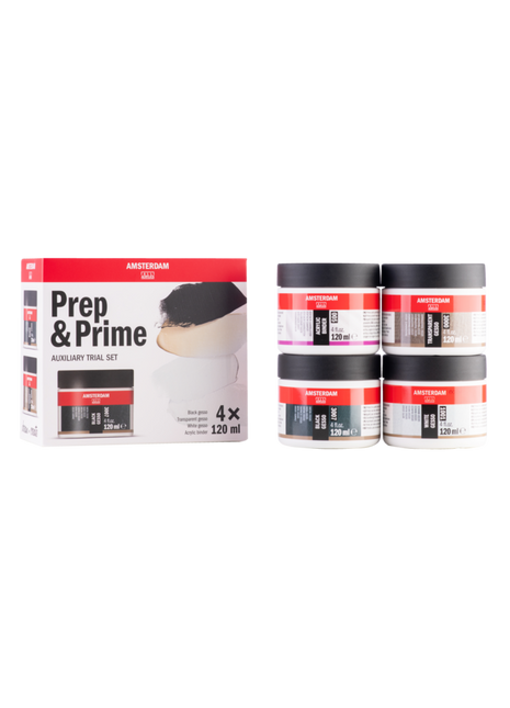 AMSTERDAM SET MEDIUM Set Prepara e Applica | 4 x 120 ml