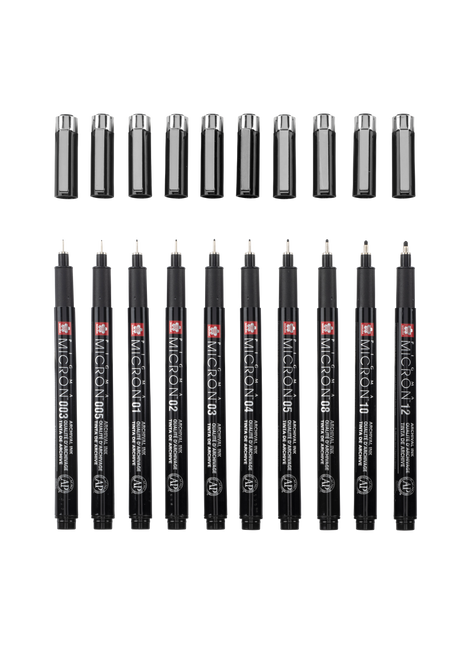 SK PIGMA MICRON BLACK SET 10 CON ASTUCCIO
