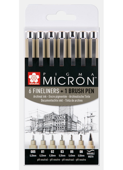 SK PIGMA MICRON SET 6+1 BRUSH