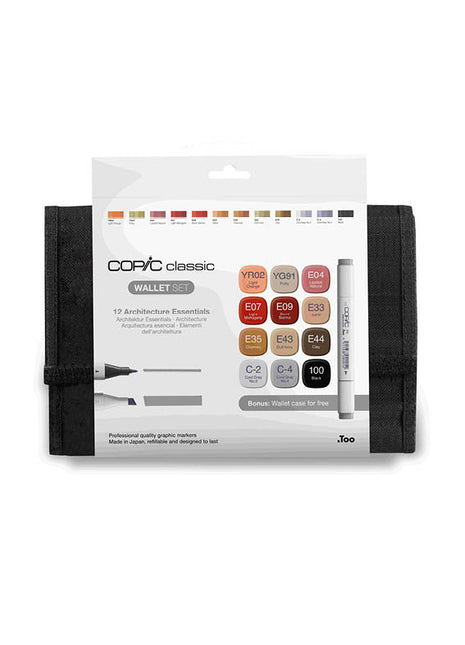COPIC CLASSIC Wallet SET da 12 - Architecture Essentials
