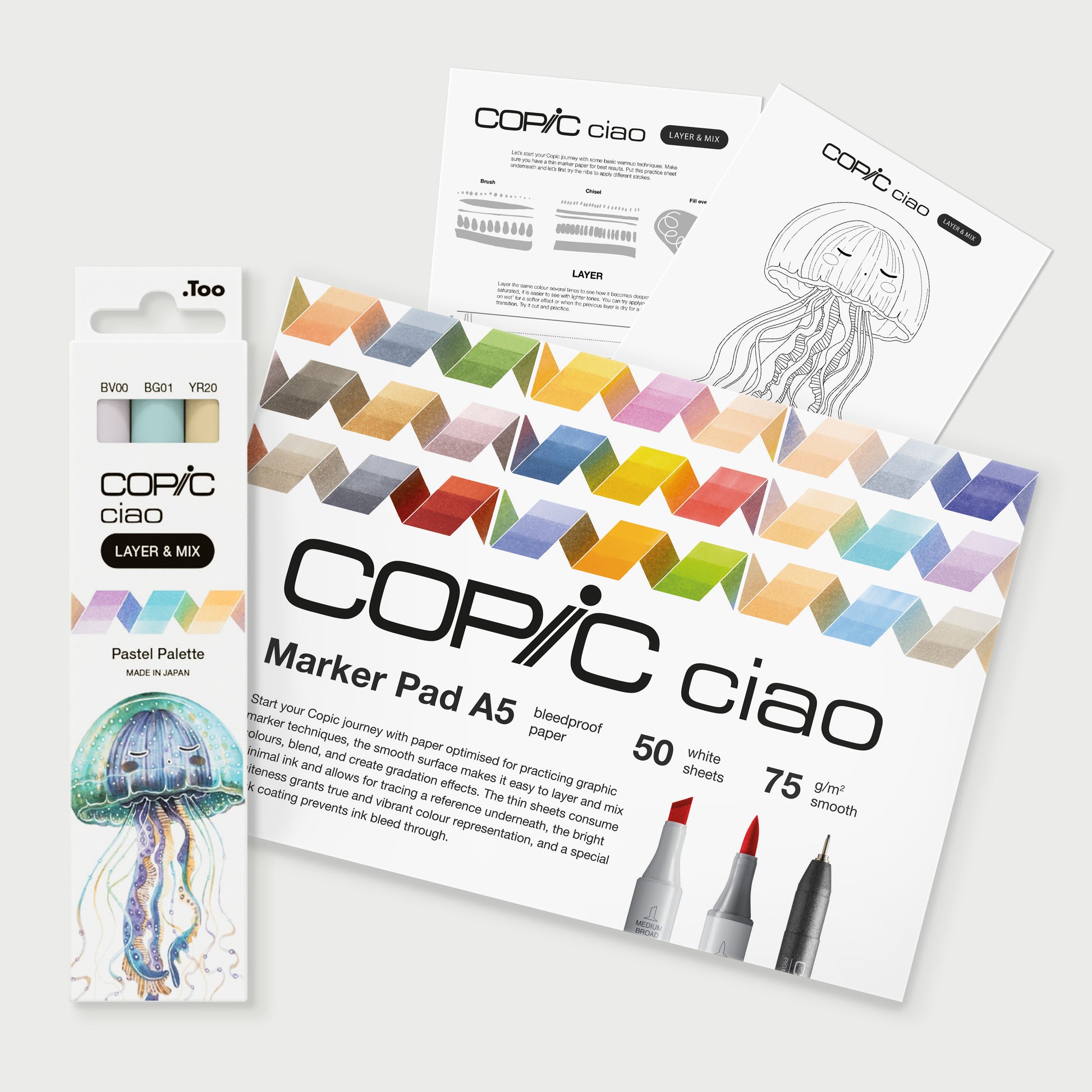 COPIC CIAO Starter SET LAYER & MIX - PASTEL