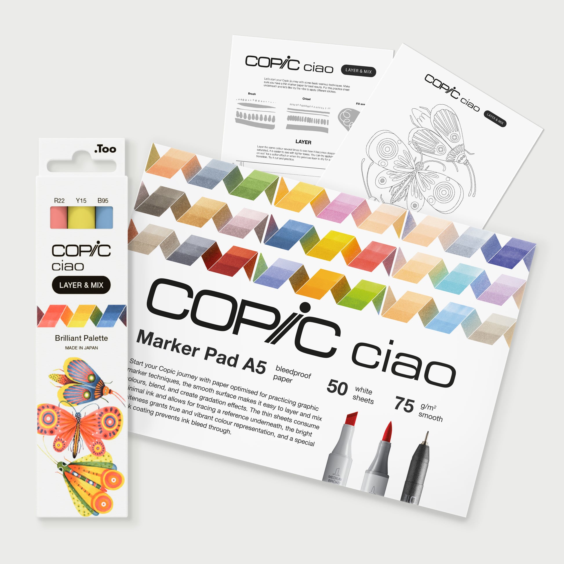 COPIC CIAO Starter SET LAYER & MIX - BRILLIANT