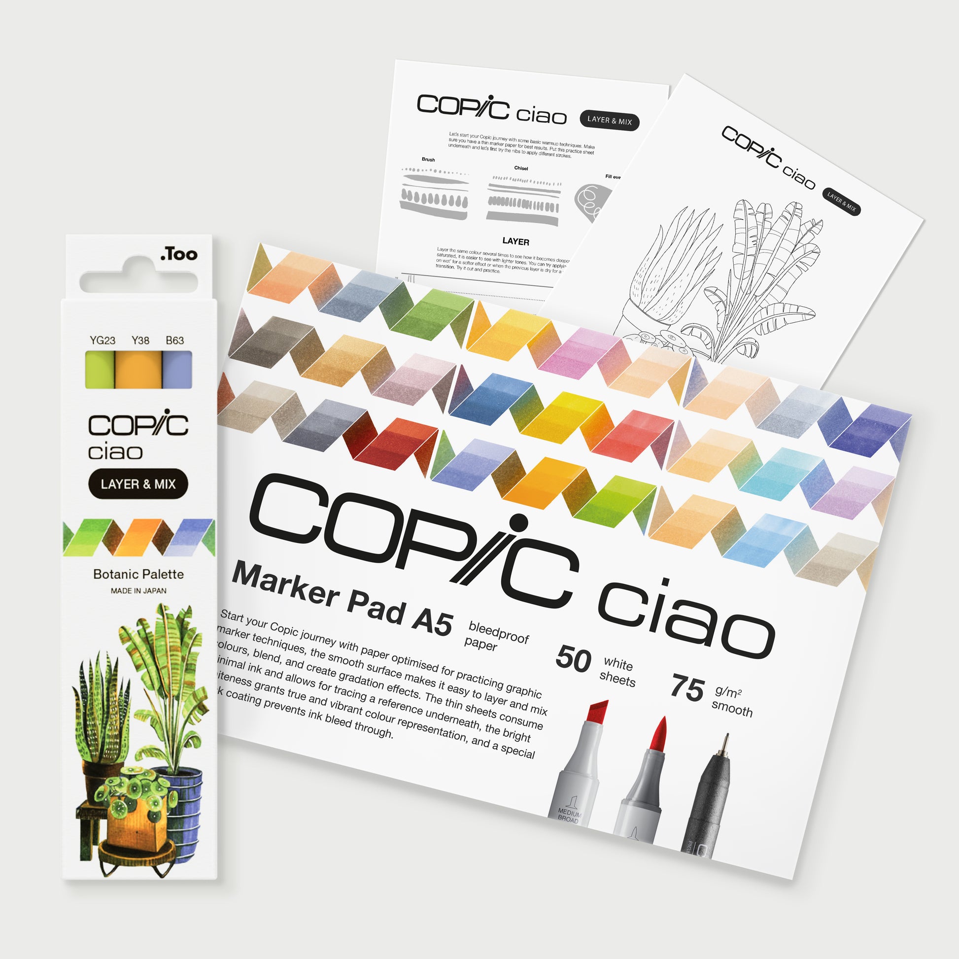 COPIC CIAO Starter SET LAYER & MIX - BOTANIC