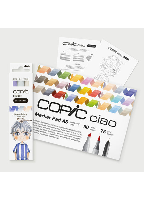 COPIC CIAO Starter SET LAYER & MIX - SERENE - Selezione MANGA