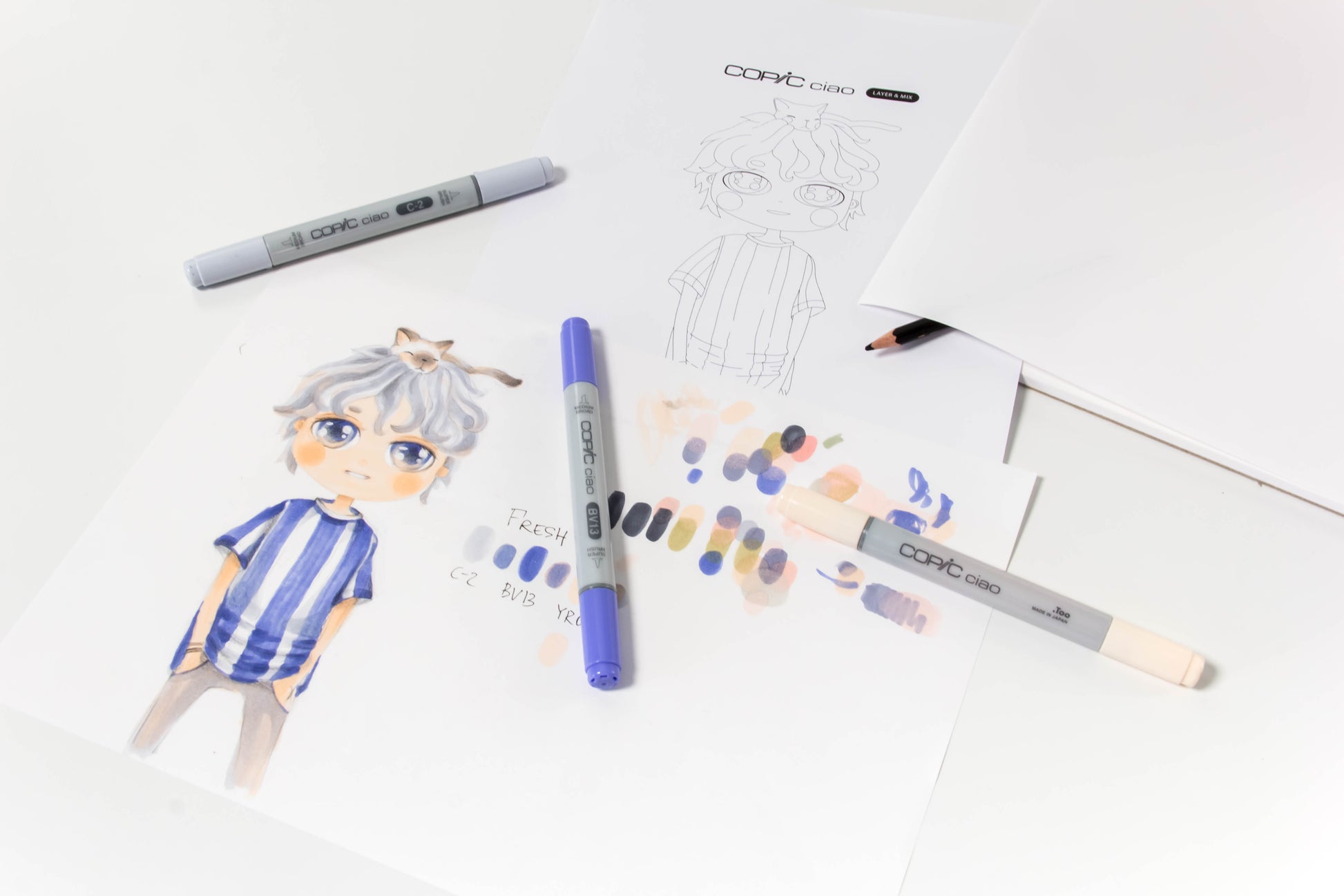 COPIC CIAO Starter SET LAYER & MIX - SERENE - Selezione MANGA