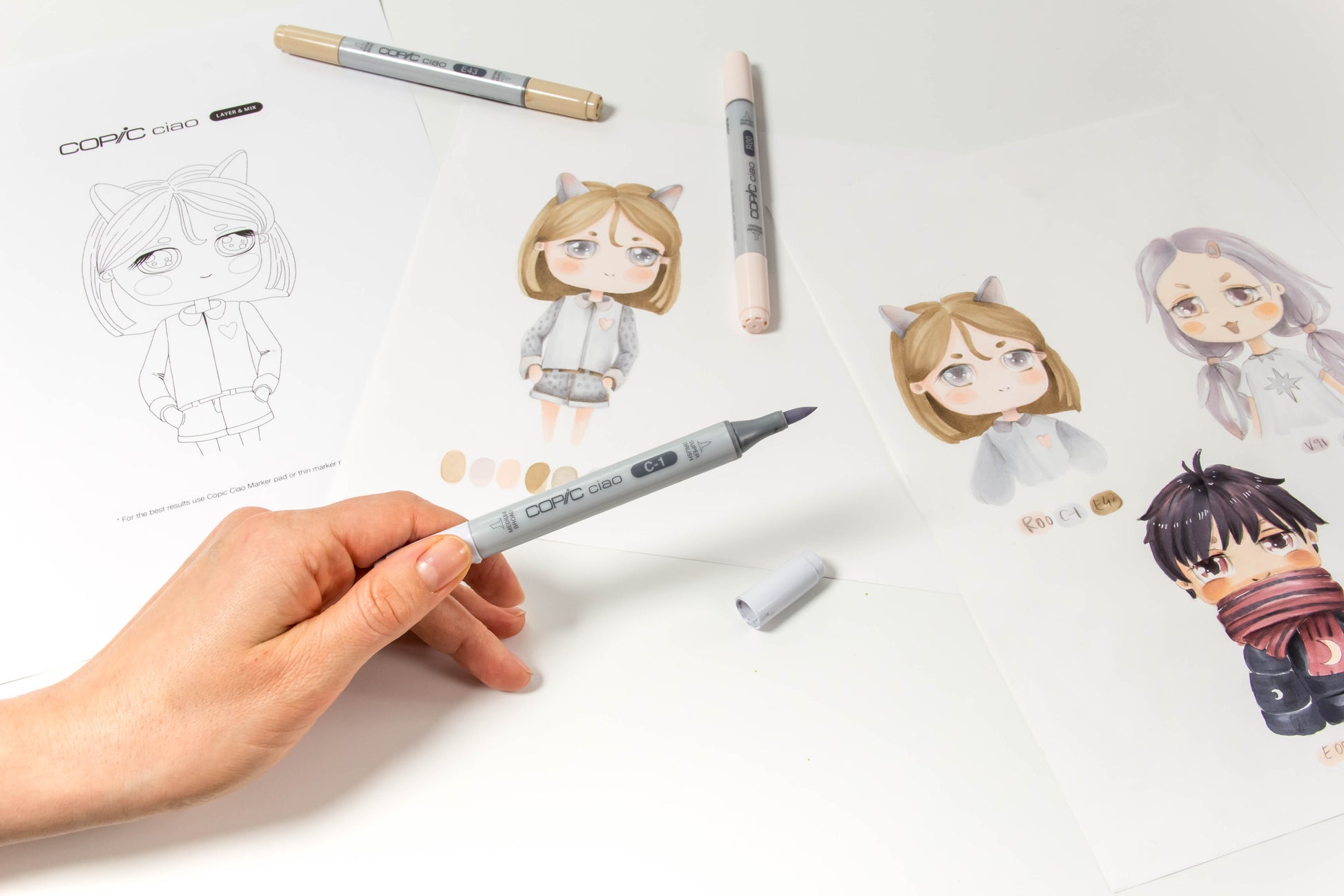 COPIC CIAO SET LAYER & MIX DA 3 - MELLOW - Selezione MANGA