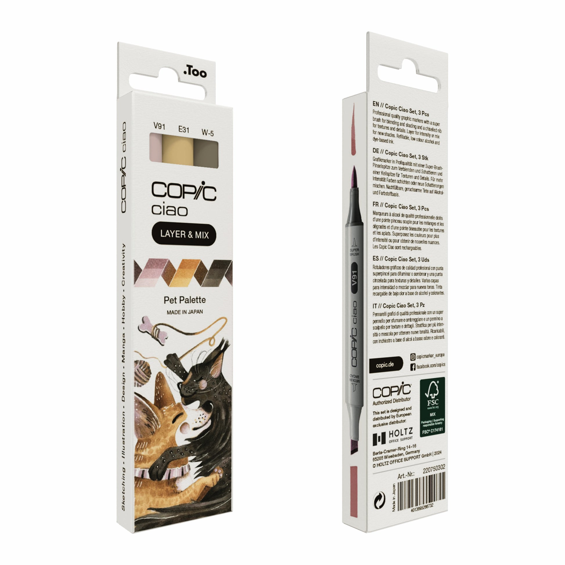 COPIC CIAO SET LAYER & MIX DA 3 - PET