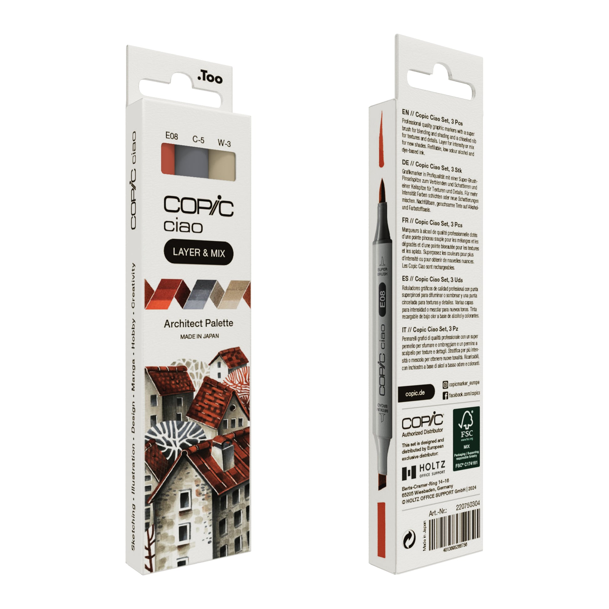 COPIC CIAO SET LAYER & MIX DA 3 - ARCHITECT