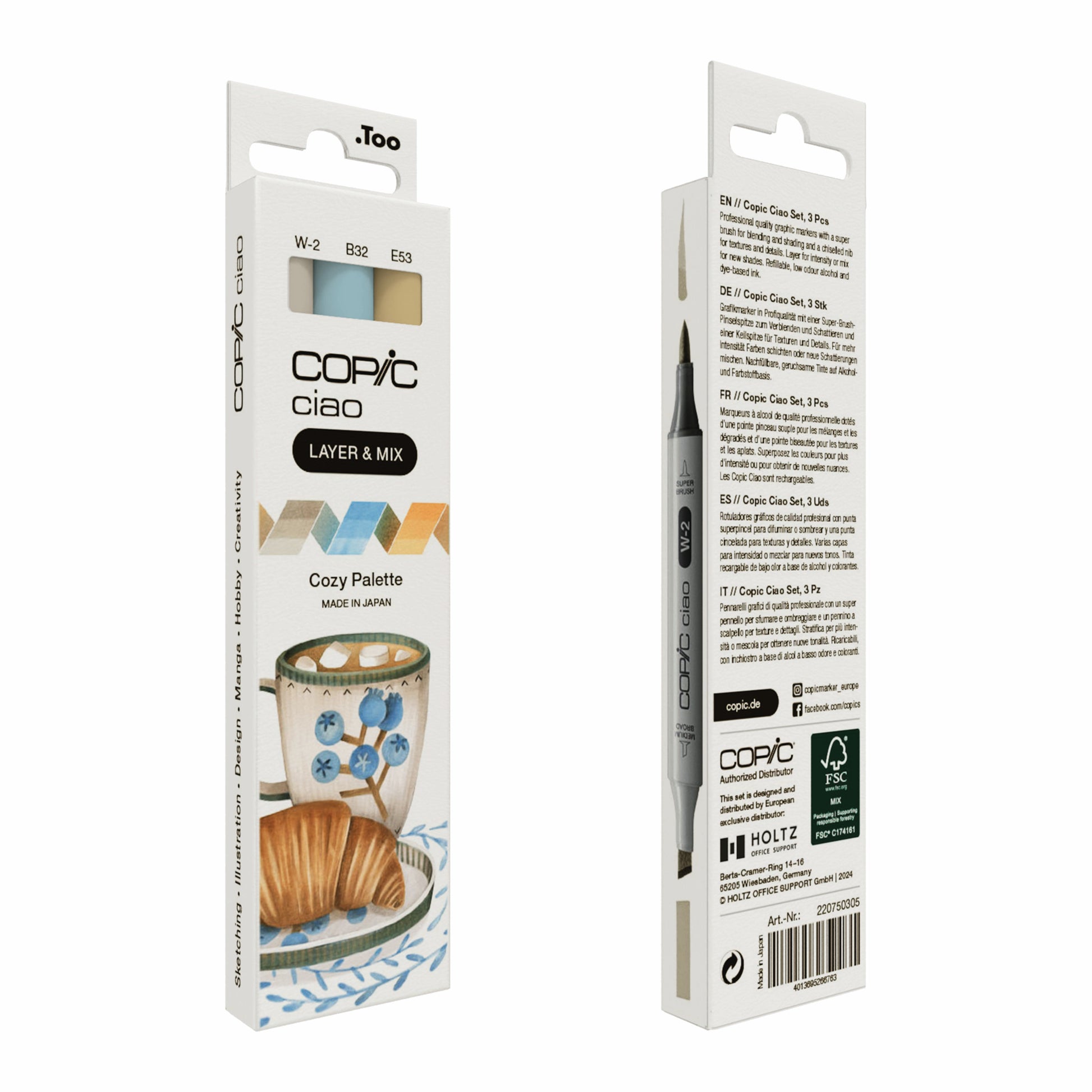 COPIC CIAO SET LAYER & MIX DA 3 - COZY