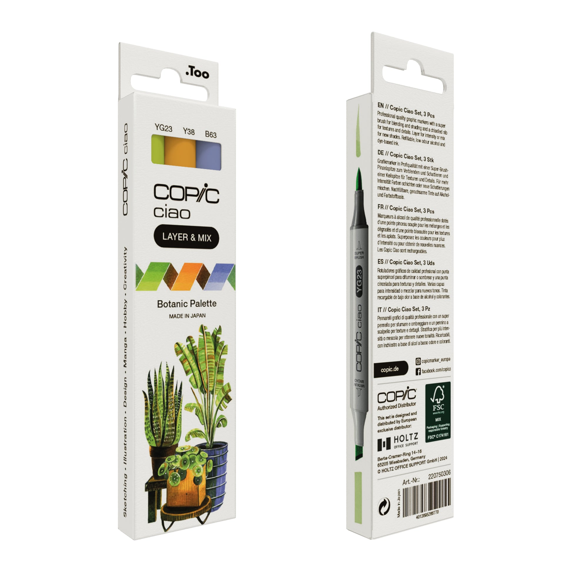 COPIC CIAO SET LAYER & MIX DA 3 - BOTANIC