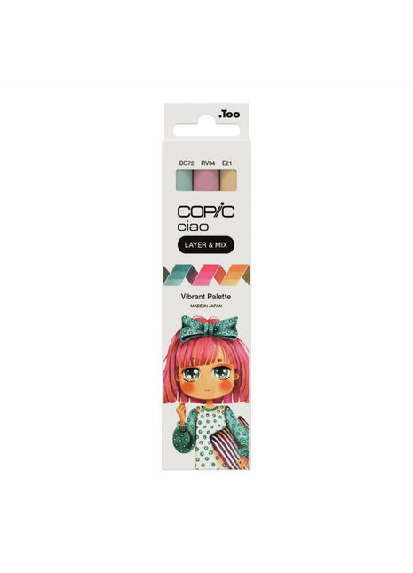 COPIC CIAO SET LAYER & MIX DA 3 - VIBRANT - Selezione MANGA