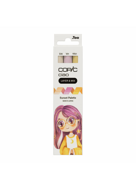 COPIC CIAO SET LAYER & MIX DA 3 - SUNSET - Selezione MANGA