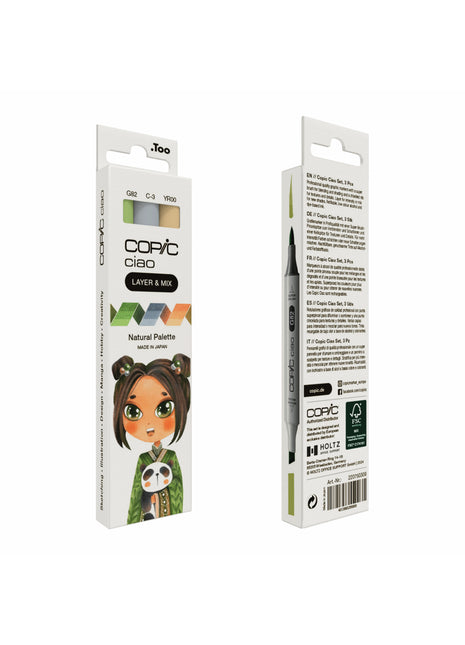 COPIC CIAO SET LAYER & MIX DA 3 - NATURAL - Selezione MANGA