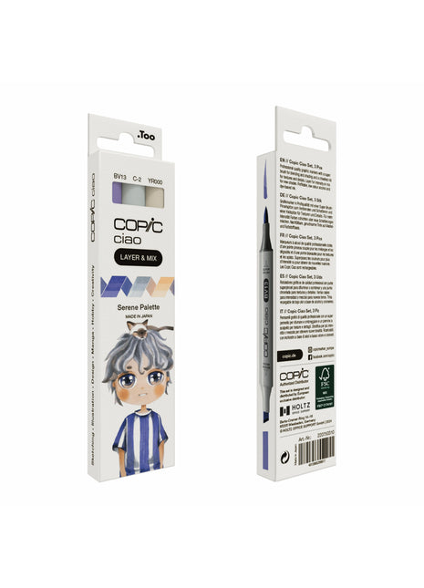 COPIC CIAO SET LAYER & MIX DA 3 - SERENE - Selezione MANGA