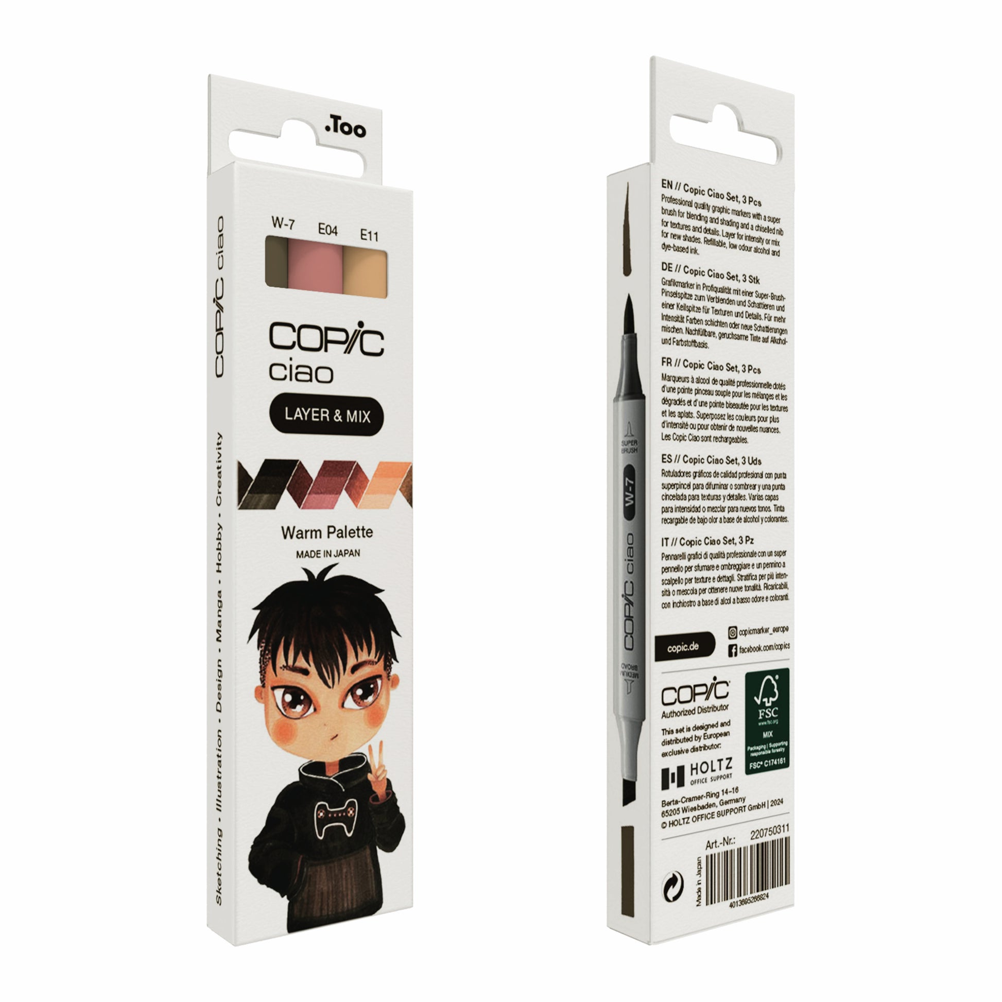 COPIC CIAO SET LAYER & MIX DA 3 - WARM - Selezione MANGA