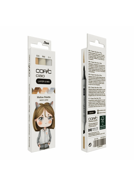 COPIC CIAO SET LAYER & MIX DA 3 - MELLOW - Selezione MANGA