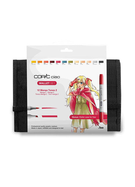 COPIC CIAO Wallet SET da 12 - Manga Tones 2