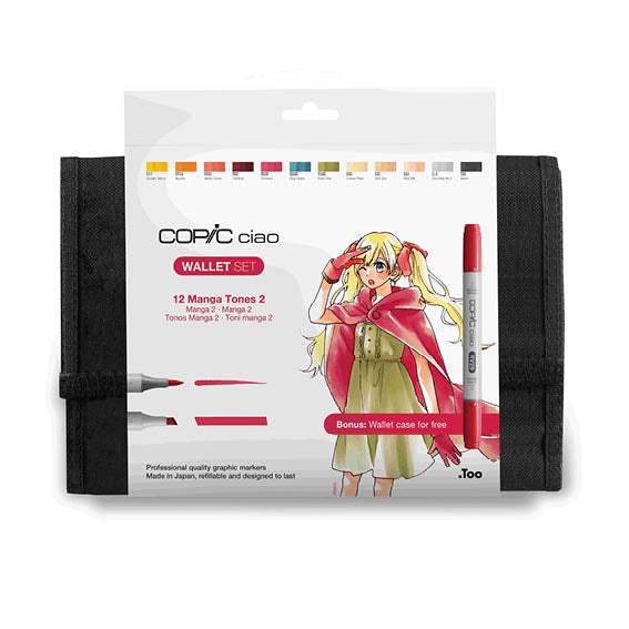 COPIC CIAO Wallet SET da 12 - Manga Tones 2