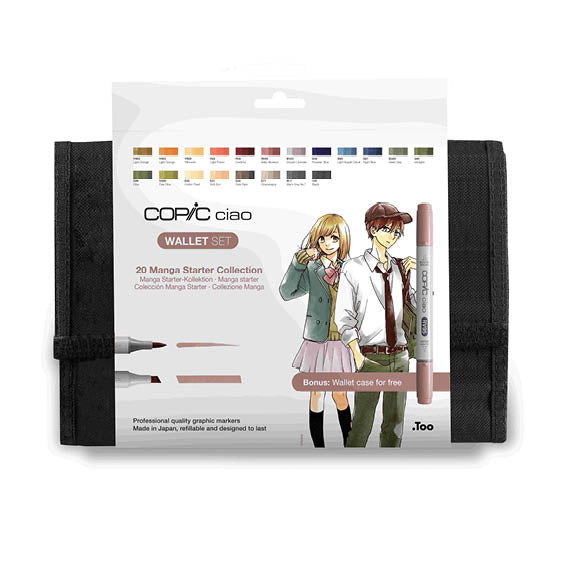 COPIC CIAO Wallet SET da 20 - Manga Starter Collection