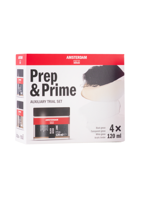 AMSTERDAM SET MEDIUM Set Prepara e Applica | 4 x 120 ml