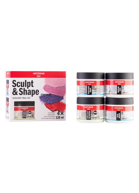 AMSTERDAM Set MEDIUM Scolpisci e Modella | 4 x 120 ml