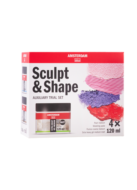 AMSTERDAM Set MEDIUM Scolpisci e Modella | 4 x 120 ml