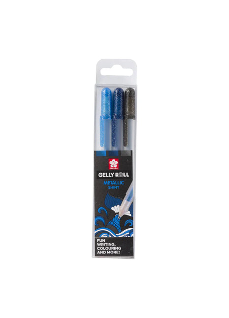 SK METALLIC SET 3 GEL PENS OCEAN