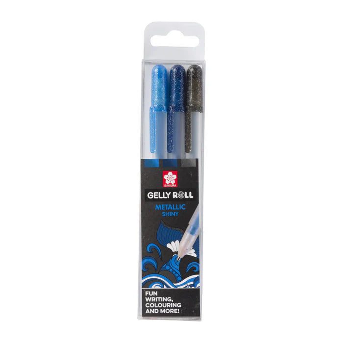 SK METALLIC SET 3 GEL PENS OCEAN