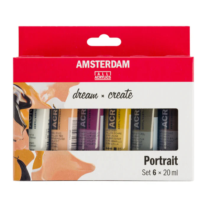 AMSTERDAM ACRYLIC SET RITRATTI 6X20ML