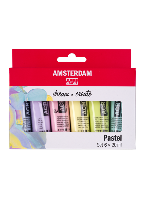 AMSTERDAM COLORI ACRILICI 6X20ML PASTEL
