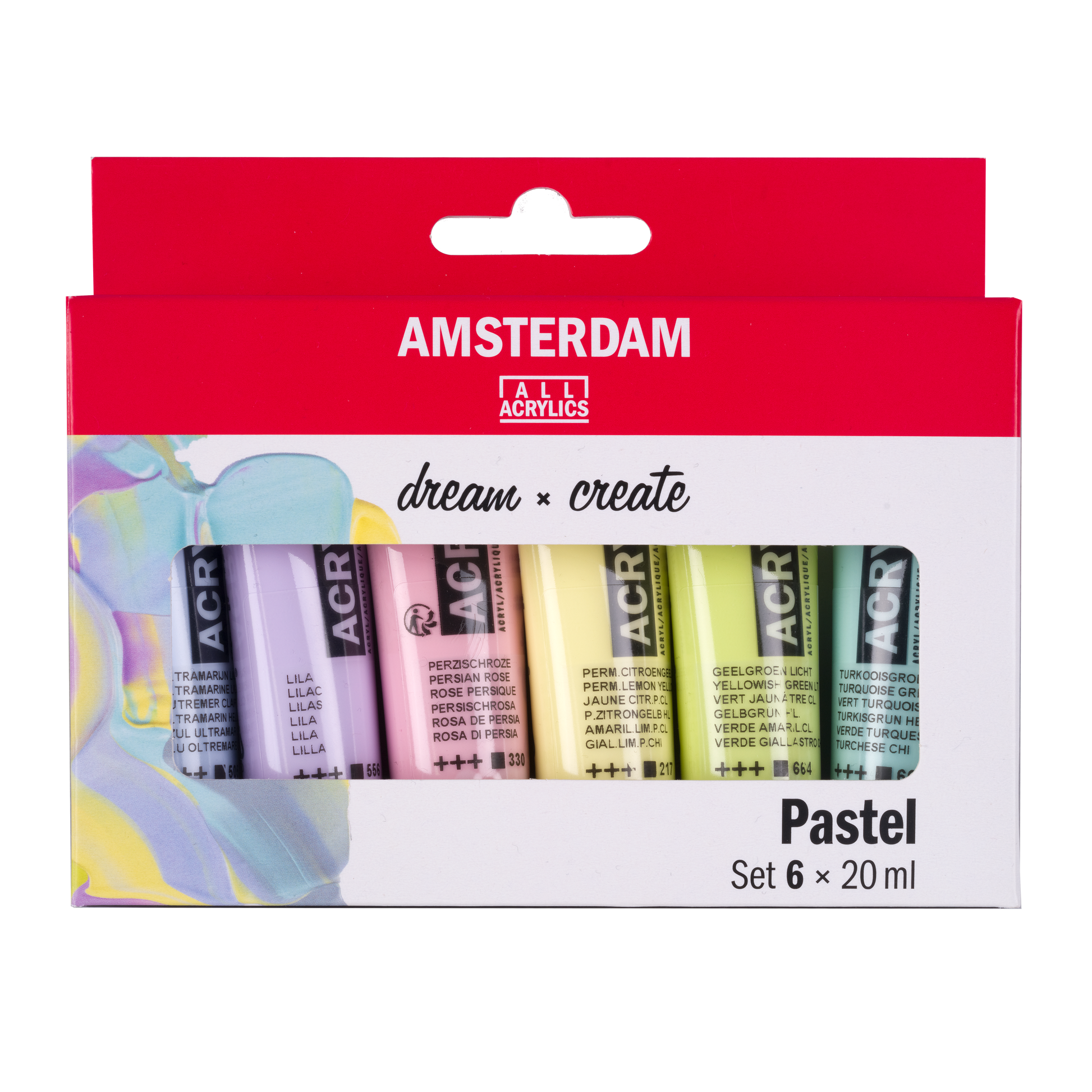 AMSTERDAM COLORI ACRILICI 6X20ML PASTEL