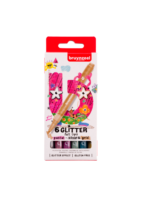 Bruynzeel Pennarelli Glitter set 6
