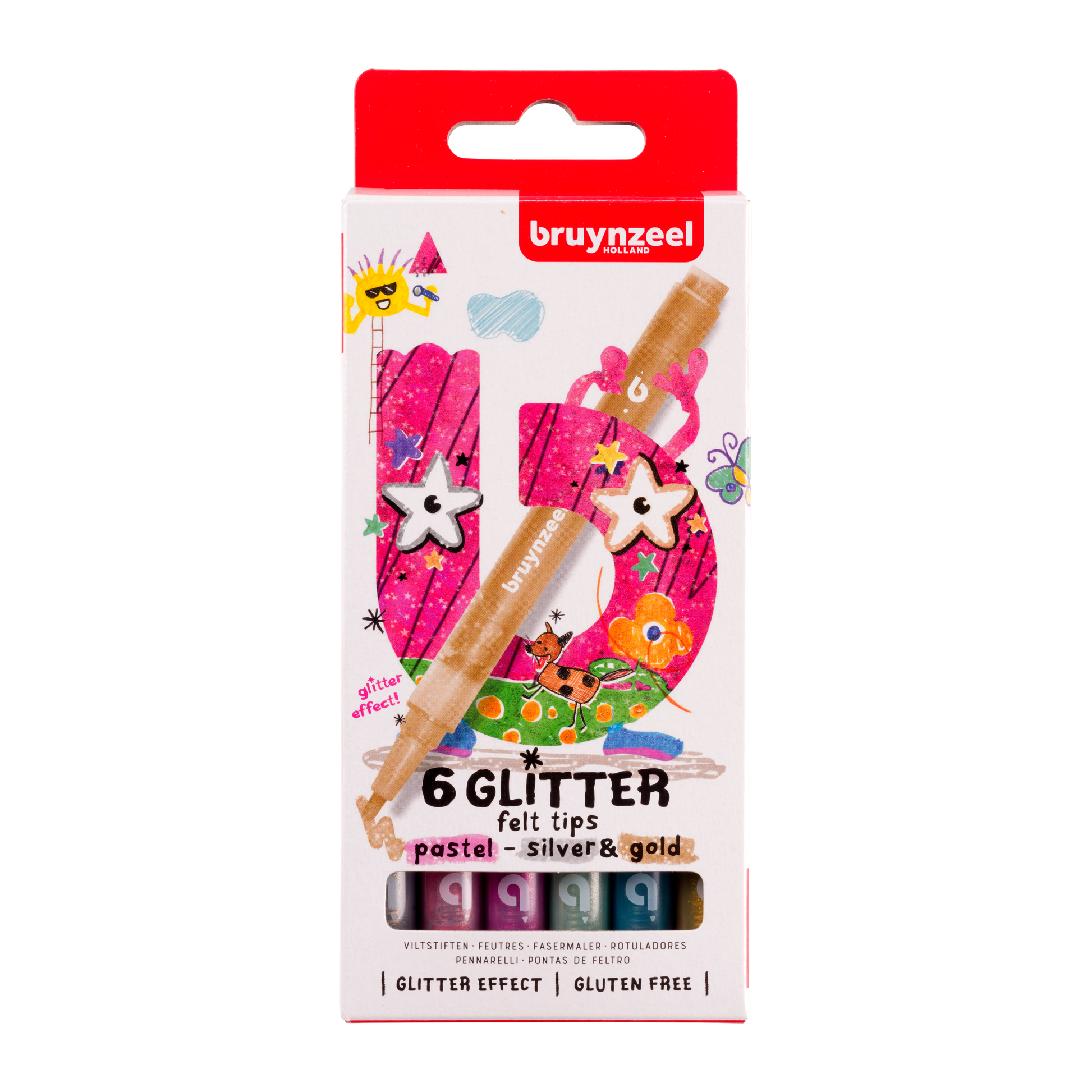 Bruynzeel Pennarelli Glitter set 6