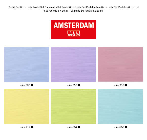 AMSTERDAM COLORI ACRILICI 6X20ML PASTEL