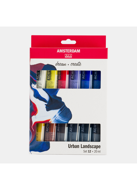 AMSTERDAM COLORI ACRILICI 12X20ML PAESAGGIO URBANO