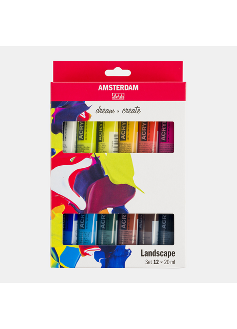 AMSTERDAM COLORI ACRILICI 12X20ML PAESAGGIO