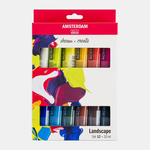 AMSTERDAM COLORI ACRILICI 12X20ML PAESAGGIO