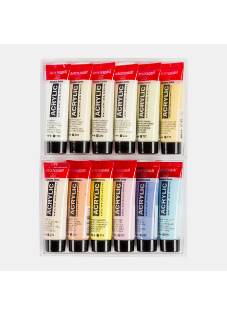 AMSTERDAM COLORI ACRILICI 12X20ML PASTEL