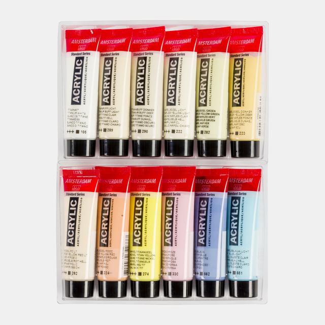 AMSTERDAM COLORI ACRILICI 12X20ML PASTEL