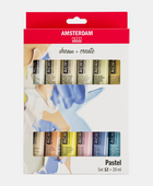 AMSTERDAM COLORI ACRILICI 12X20ML PASTEL