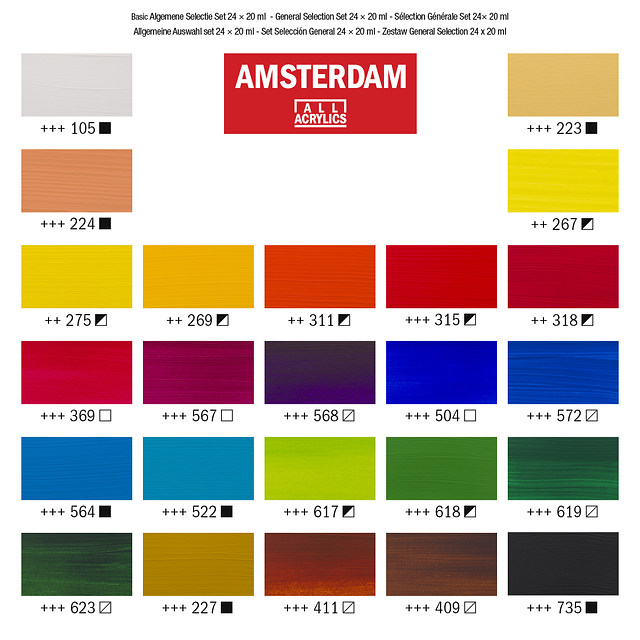 AMSTERDAM COLORI ACRILICI 24X20ML