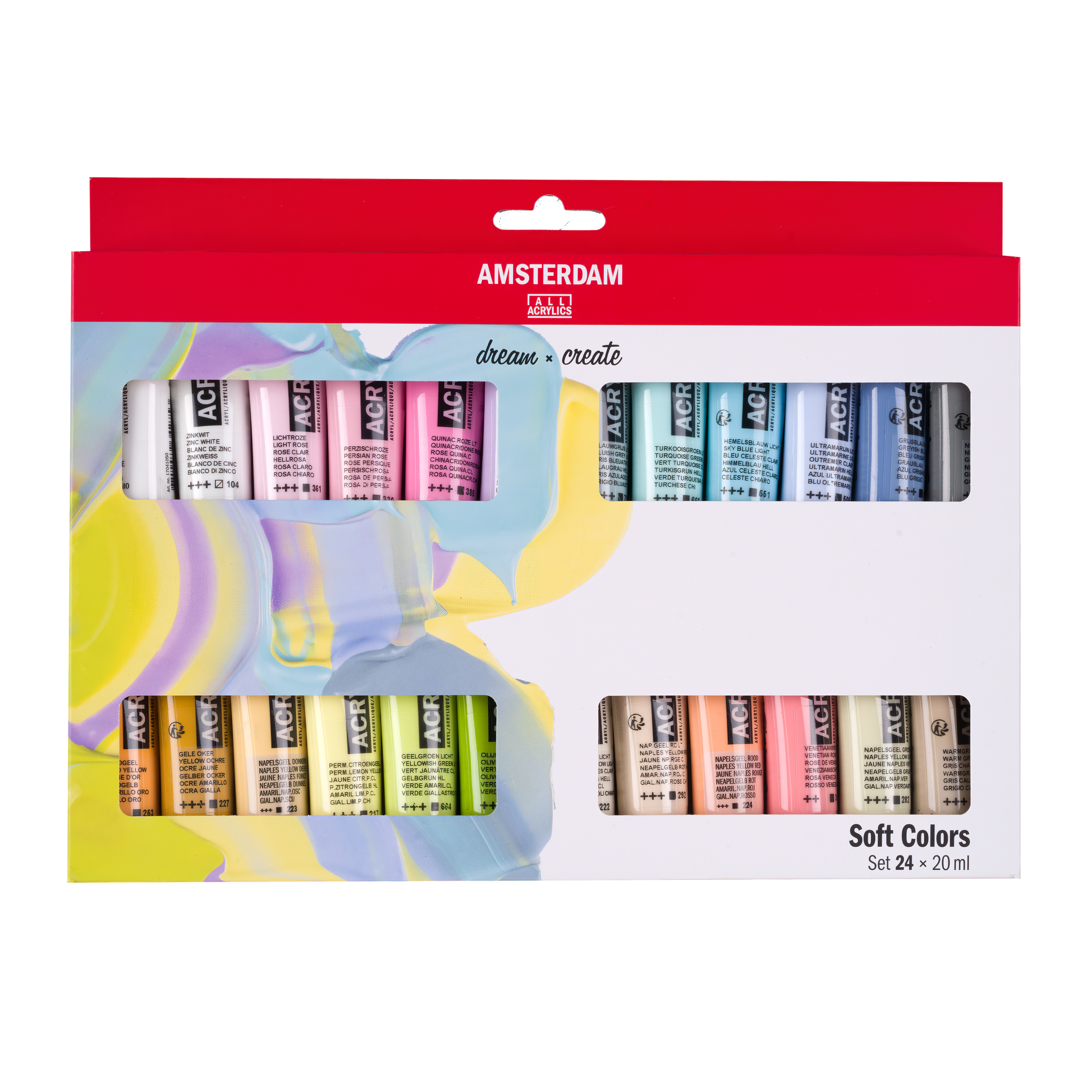 AMSTERDAM COLORI ACRILICI 24X20ML SOFT COLORS