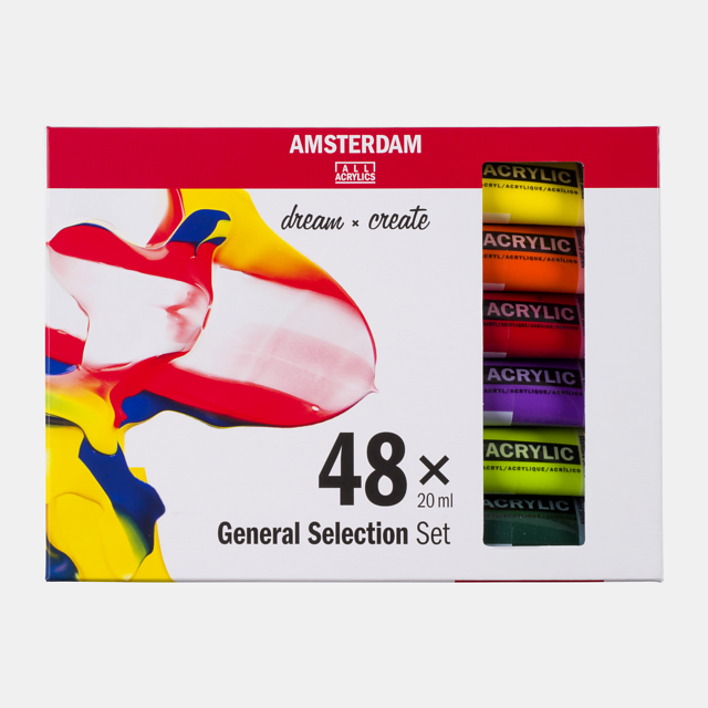 AMSTERDAM COLORI ACRILICI 48X20ML