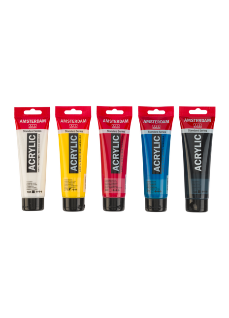 AMSTERDAM COLORI ACRILICI 5X120ML PRIMARY