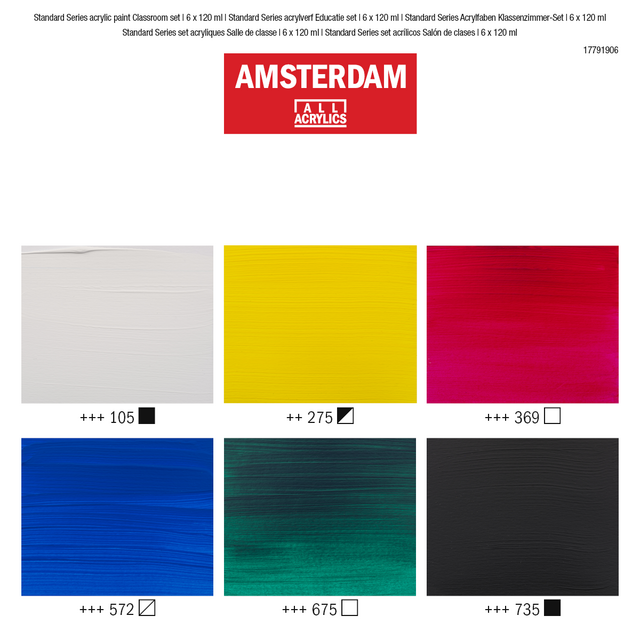 AMSTERDAM COLORI ACRILICI 6X120ML