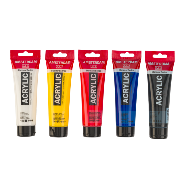 AMSTERDAM COLORI ACRILICI 5X120ML MIXING