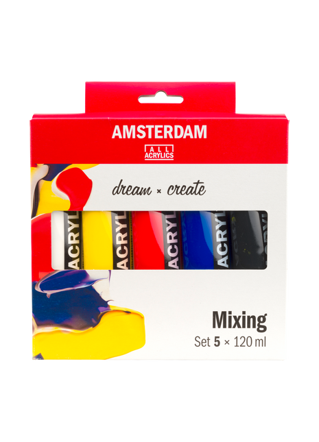 AMSTERDAM COLORI ACRILICI 5X120ML MIXING