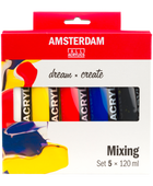 AMSTERDAM COLORI ACRILICI 5X120ML MIXING