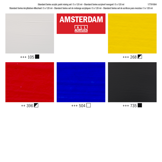 AMSTERDAM COLORI ACRILICI 5X120ML MIXING